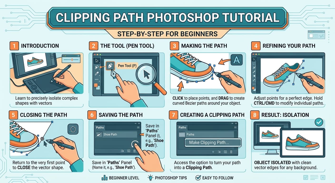 Clipping Path Photoshop Tutorial: Step-by-Step for Beginners